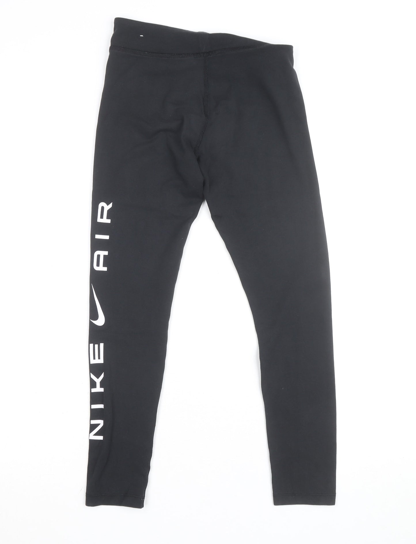 Nike Women Black Athletic Leggings M Slim Fit Stretch Sportswear