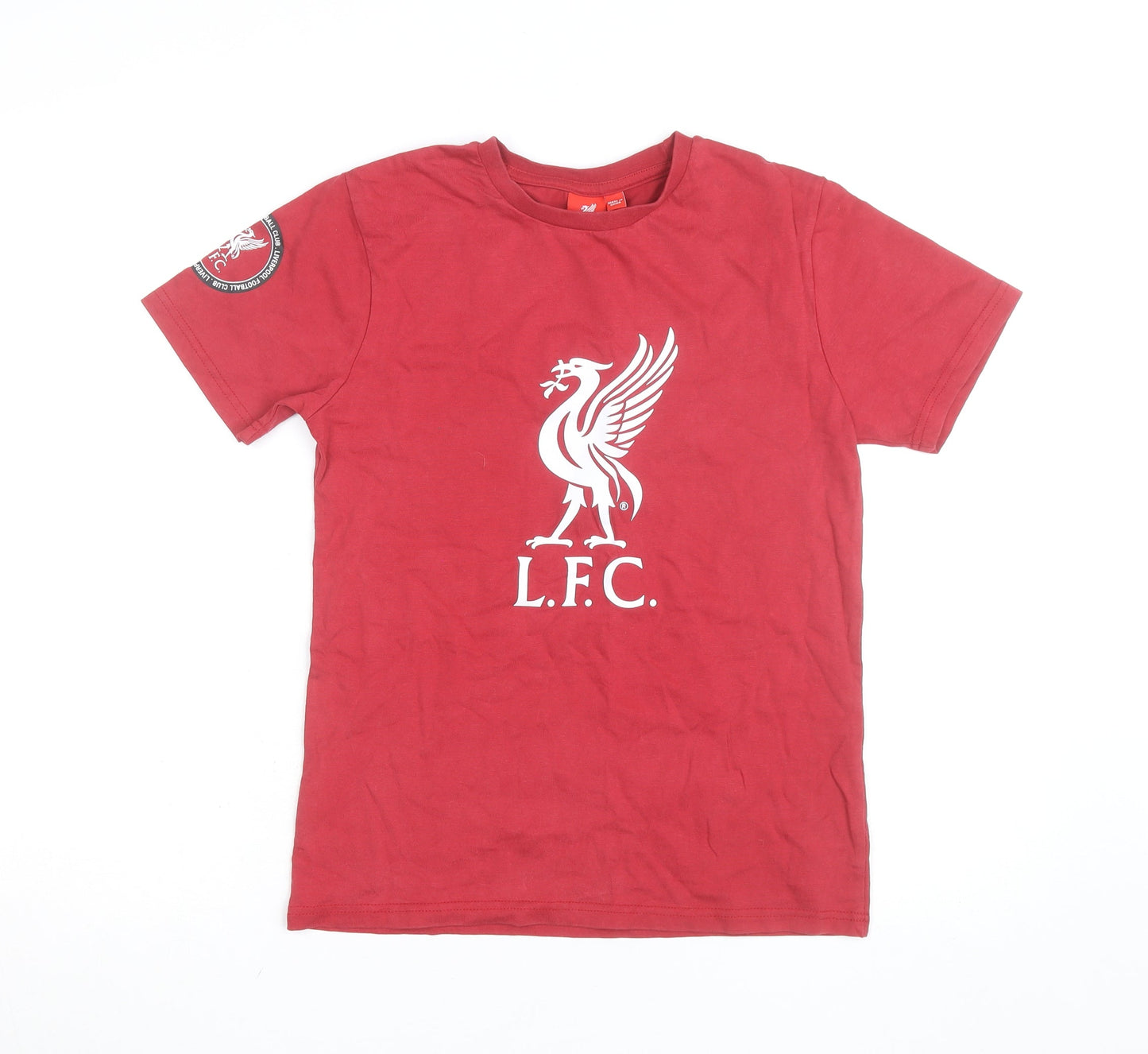 Liverpool FC Boys Red Short Sleeve T-Shirt 11-12 Years Crew Neck Sports Tee