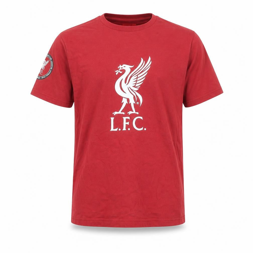 Liverpool FC Boys Red Short Sleeve T-Shirt 11-12 Years Crew Neck Sports Tee