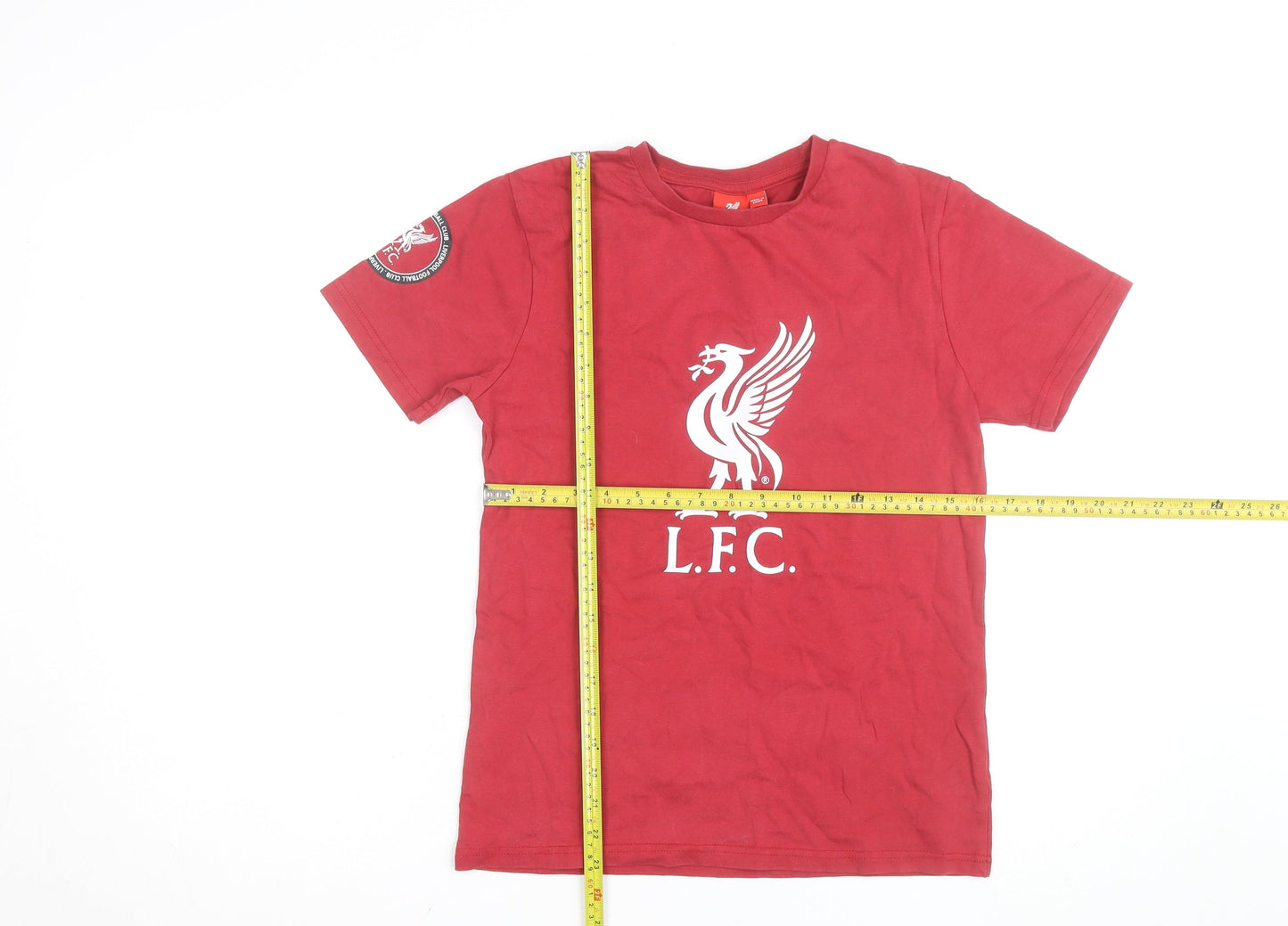 Liverpool FC Boys Red Short Sleeve T-Shirt 11-12 Years Crew Neck Sports Tee