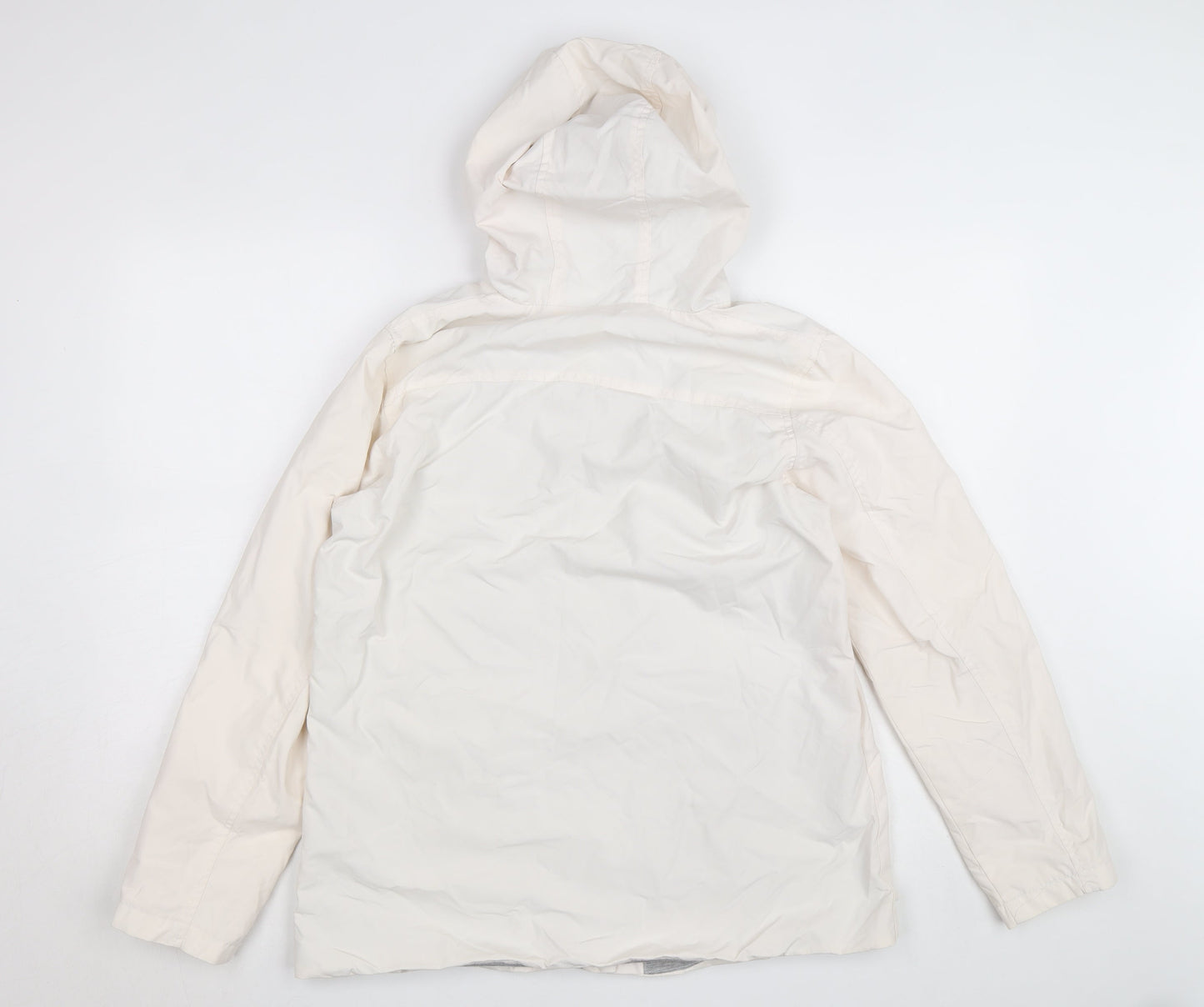 U.S. Polo Assn. Men's Ivory Hooded Rain Jacket Size L
