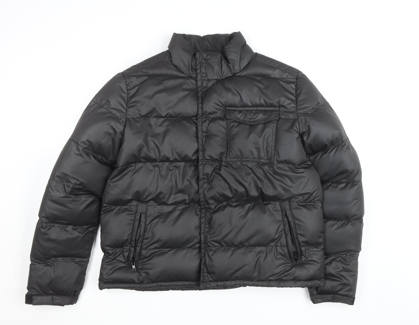French Connection Men’s Black Puffer Jacket M Winter Warm