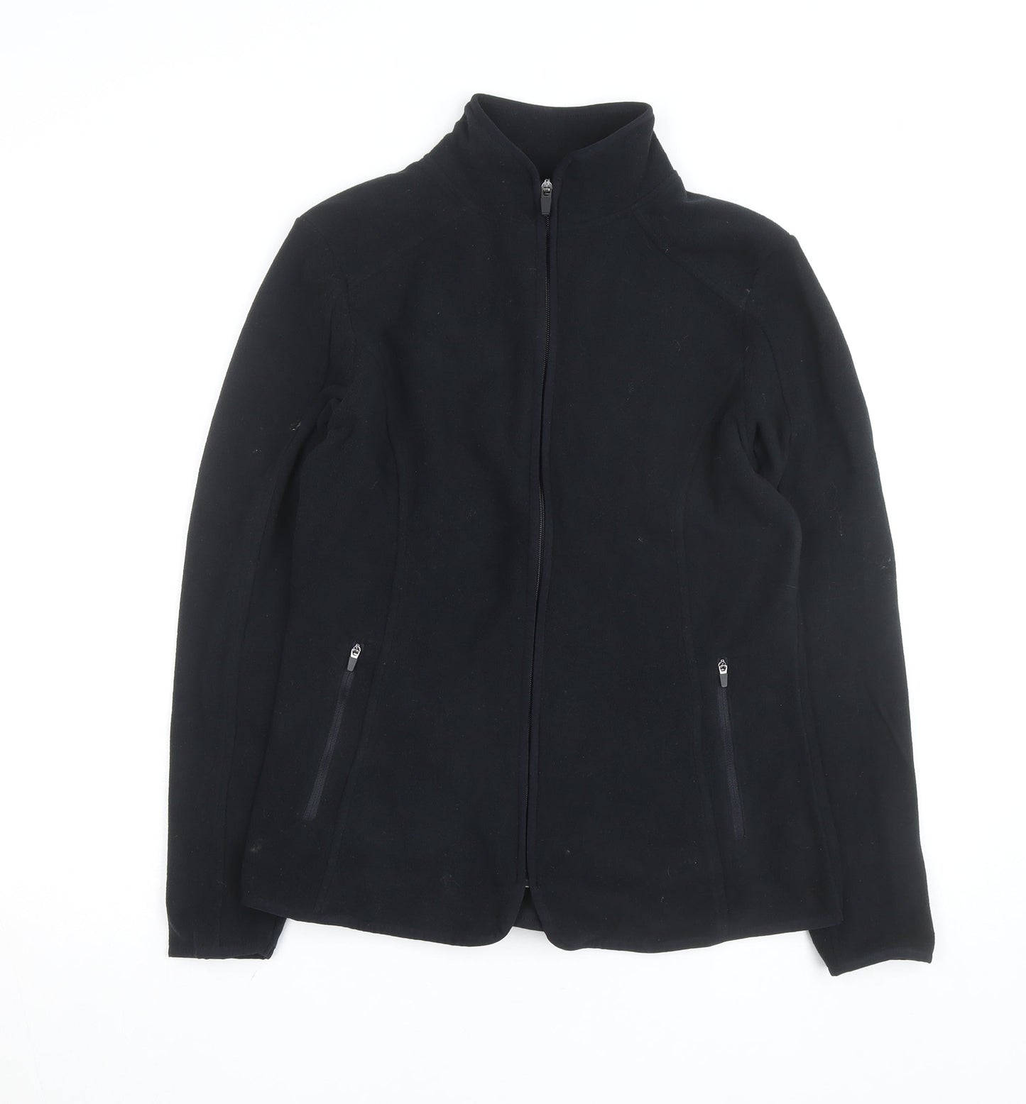 Dunnes Women's Black Fleece Full Zip Active Jacket Size 12