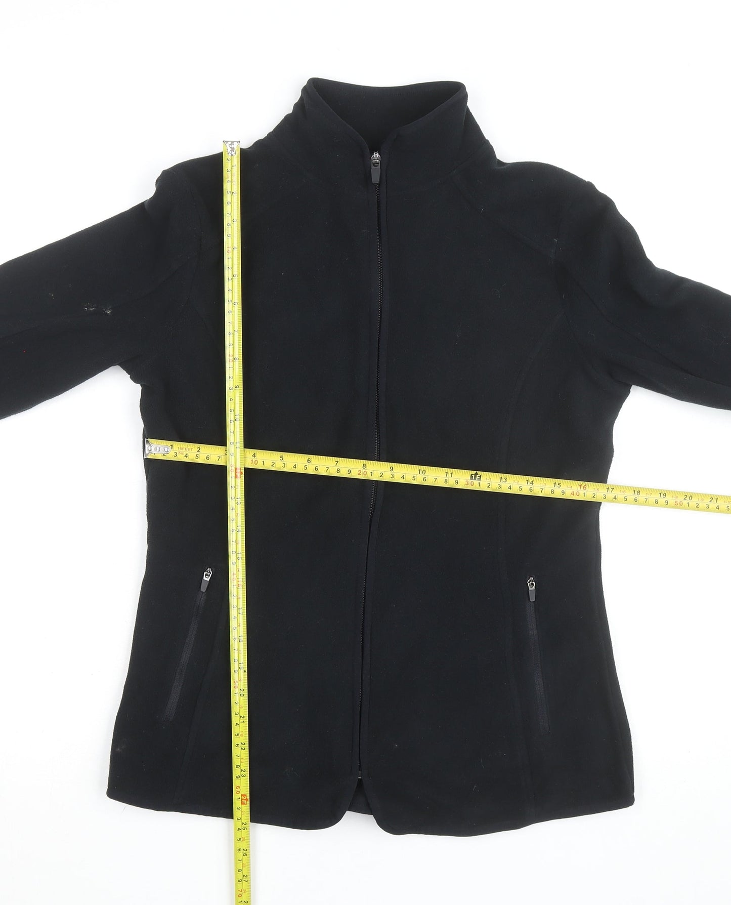 Dunnes Women's Black Fleece Full Zip Active Jacket Size 12