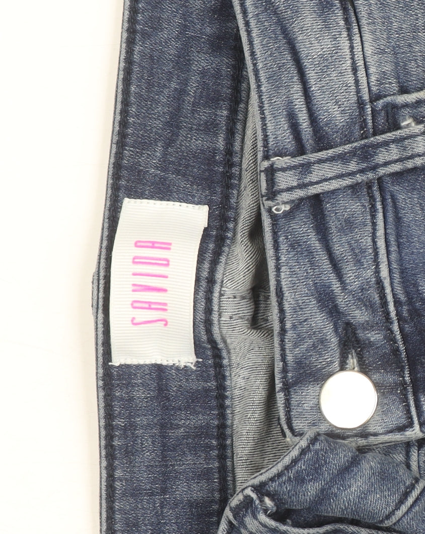 Savida Women's Blue Skinny Stretch Denim Jeans Size 12