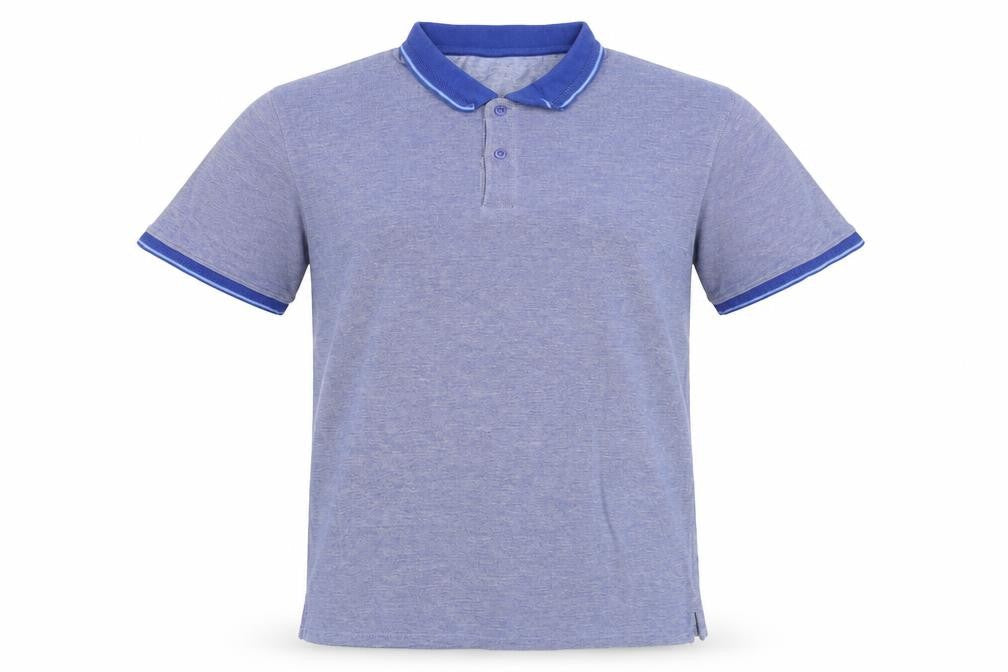 Dunnes Men's Blue Regular Fit Cotton Blend Polo Shirt XL