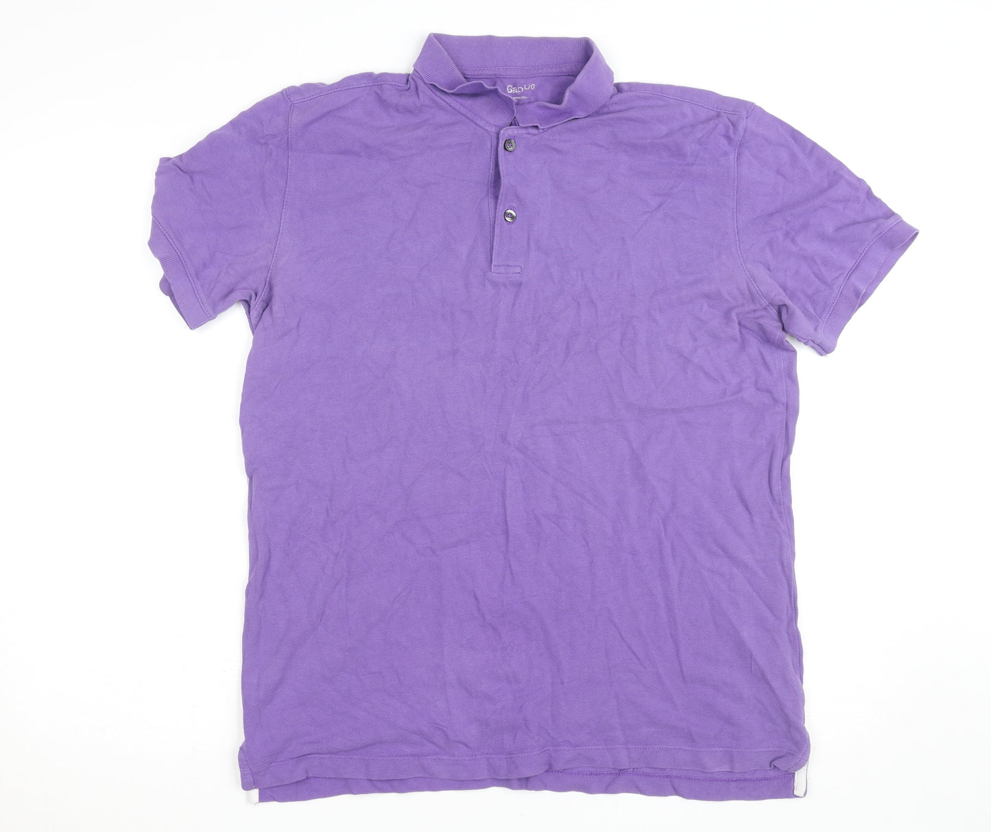 Gap Men’s Purple Cotton Polo Shirt L Short Sleeve Casual