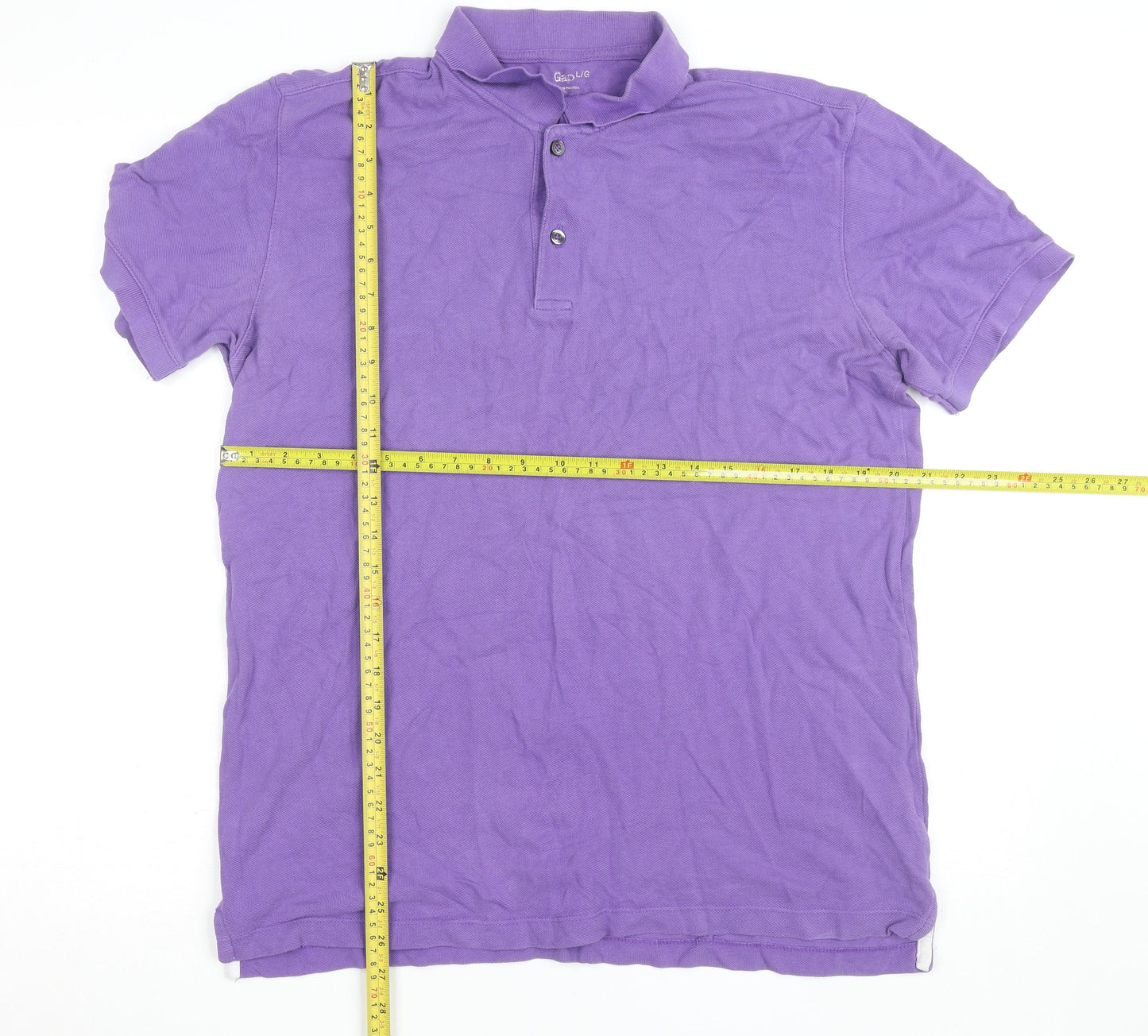 Gap Men’s Purple Cotton Polo Shirt L Short Sleeve Casual