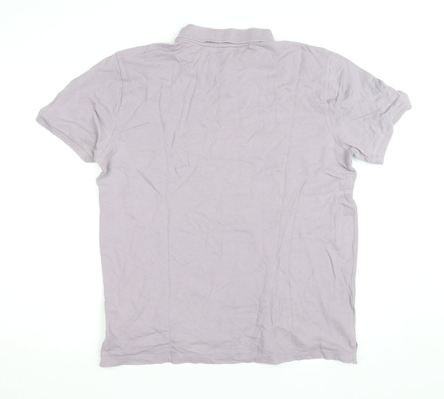 GAP Men's Purple Cotton Short Sleeve Polo Shirt Size L