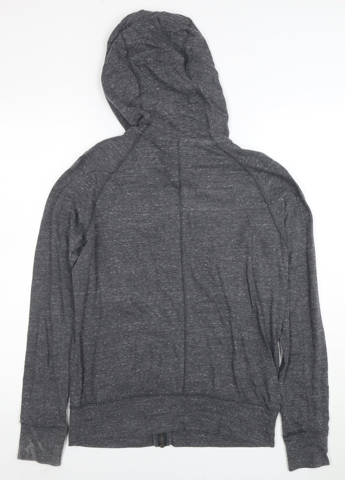 Nike Women's Grey Full Zip Hoodie Medium Just Do It Logo