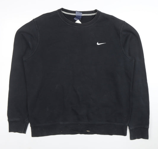 Nike Men's Black L Pullover Crew Neck Fleece Sweatshirt
