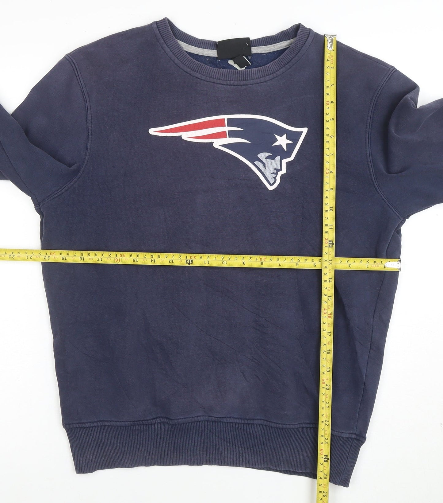 New Era Men's Blue New England Patriots Crew Neck Sweatshirt Size S