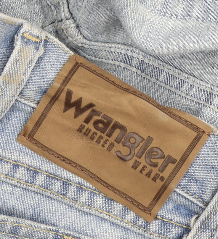 Wrangler Men Blue Light Wash Regular Fit Straight Jeans 40x30