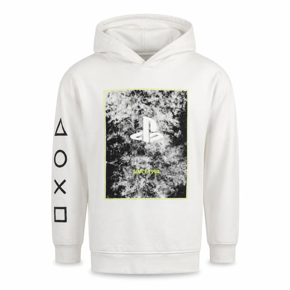 PlayStation Boys White Pullover Hoodie 11-12 Years Graphic Print Gamer