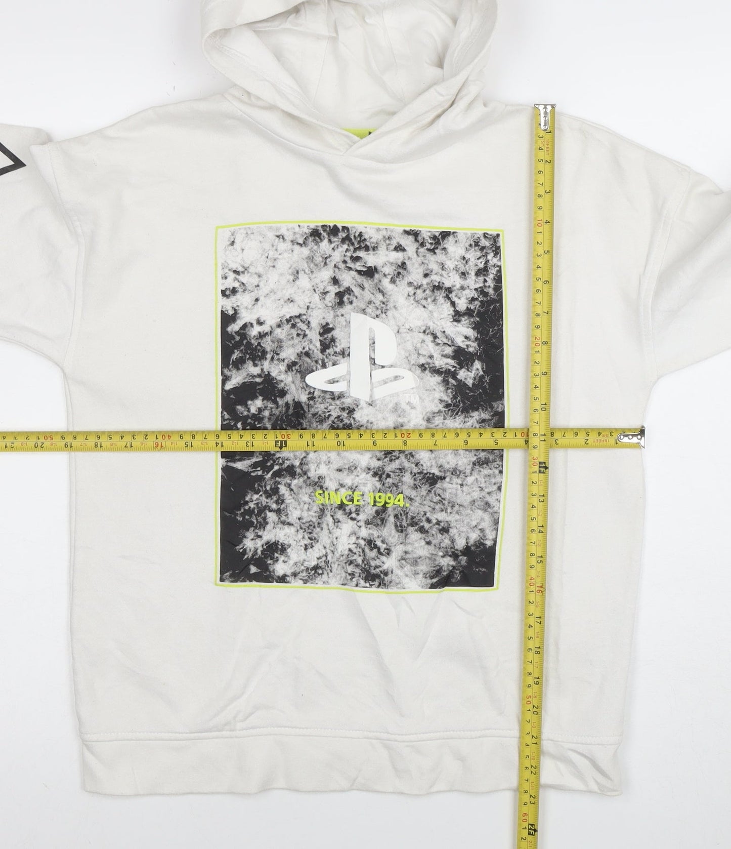 PlayStation Boys White Pullover Hoodie 11-12 Years Graphic Print Gamer
