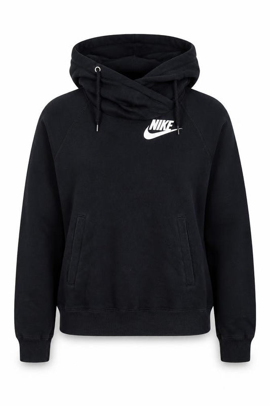 Nike Womens Black Small Pullover Hoodie Sweatshirt Cotton Blend