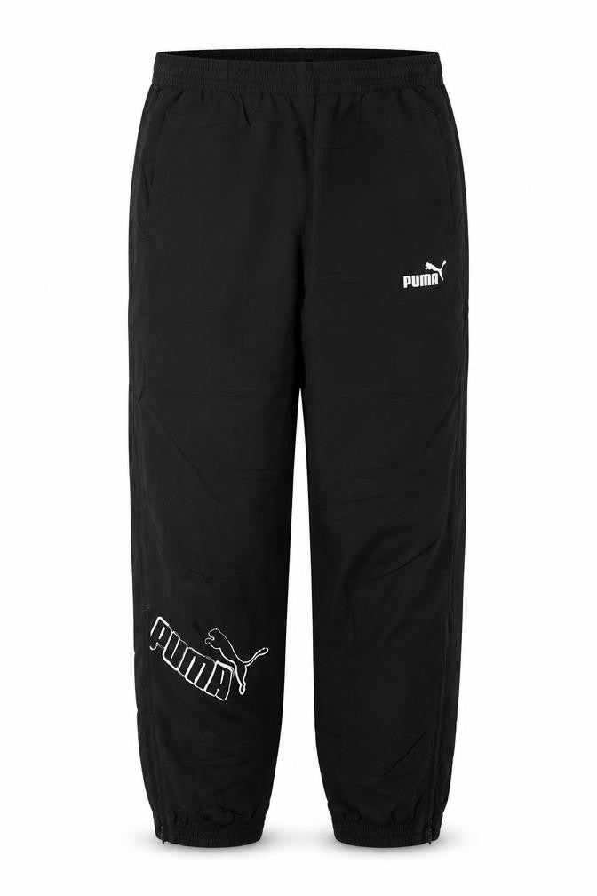 Puma Boys Black 12 Years Track Pants with Elastic Waist and Zip Pockets
