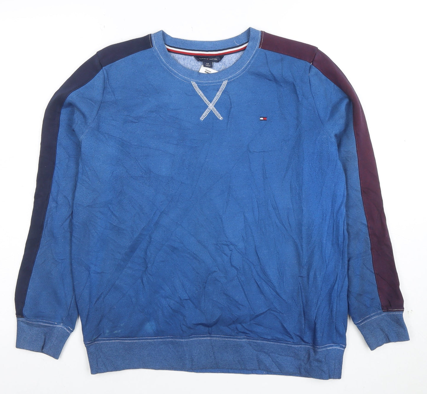 Tommy Hilfiger Men's Blue Crew Neck Pullover Sweatshirt Size S