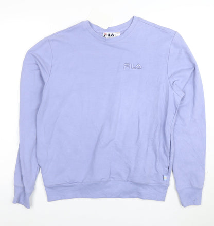 Additional front view of Fila Women’s Lilac Cotton Blend Crew Neck Pullover Sweatshirt, size S