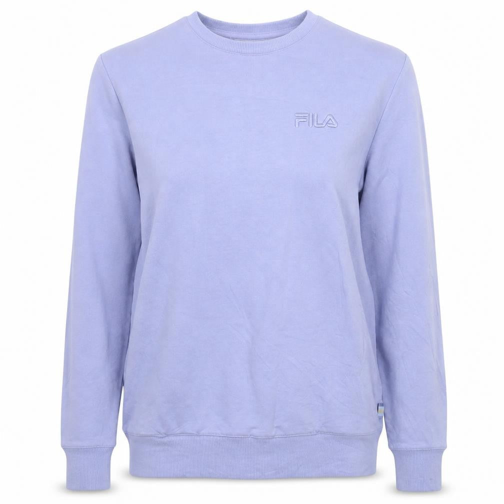 Fila Women’s Lilac Cotton Blend Crew Neck Pullover Sweatshirt Size S