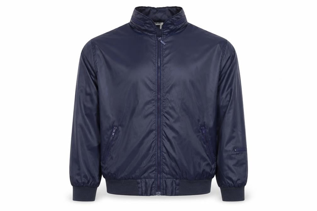 Izod Club Men’s Blue XL Bomber Security Jacket Zip Pockets Nylon
