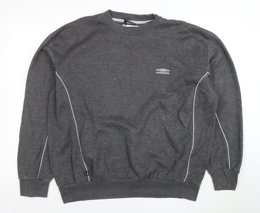 Umbro Mens Grey XL Crew Neck Pullover Sweatshirt
