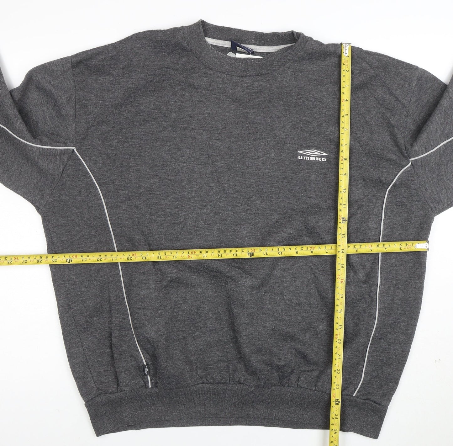 Umbro Mens Grey XL Crew Neck Pullover Sweatshirt