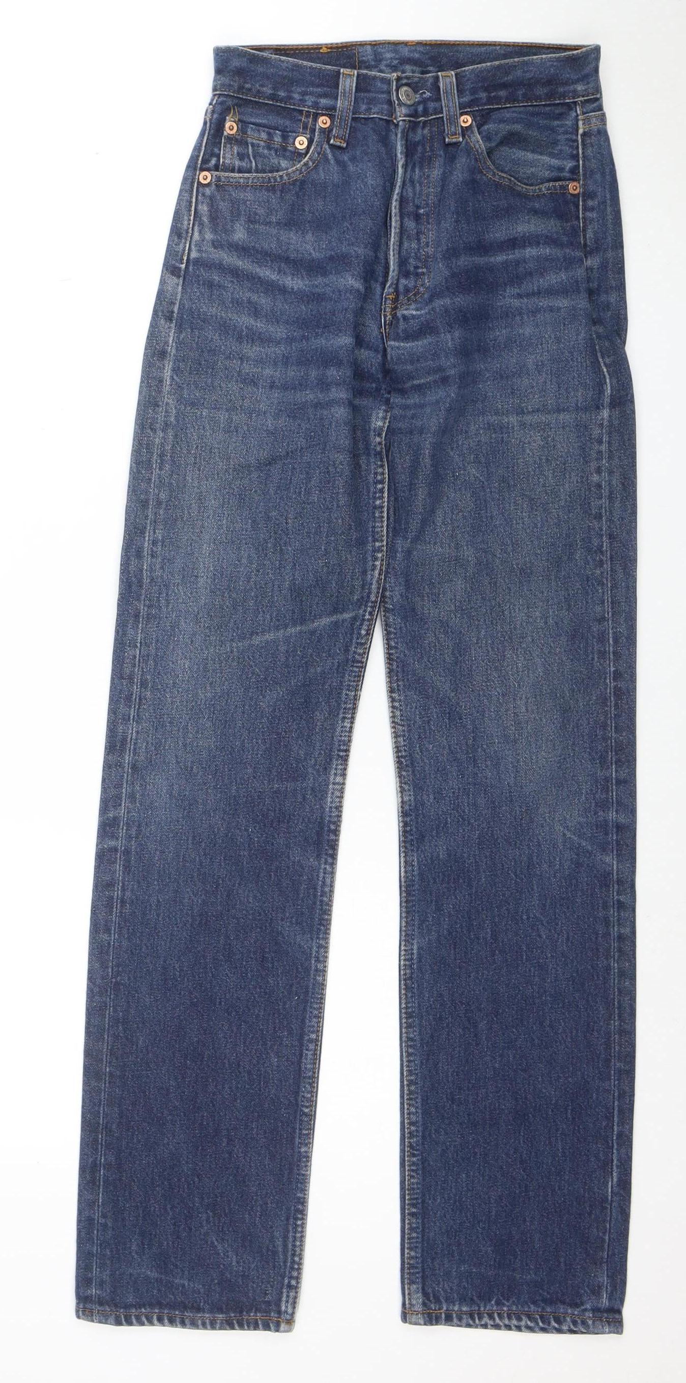 Levi's 501 Women's Blue Straight Leg Jeans W25 L32 Vintage Denim