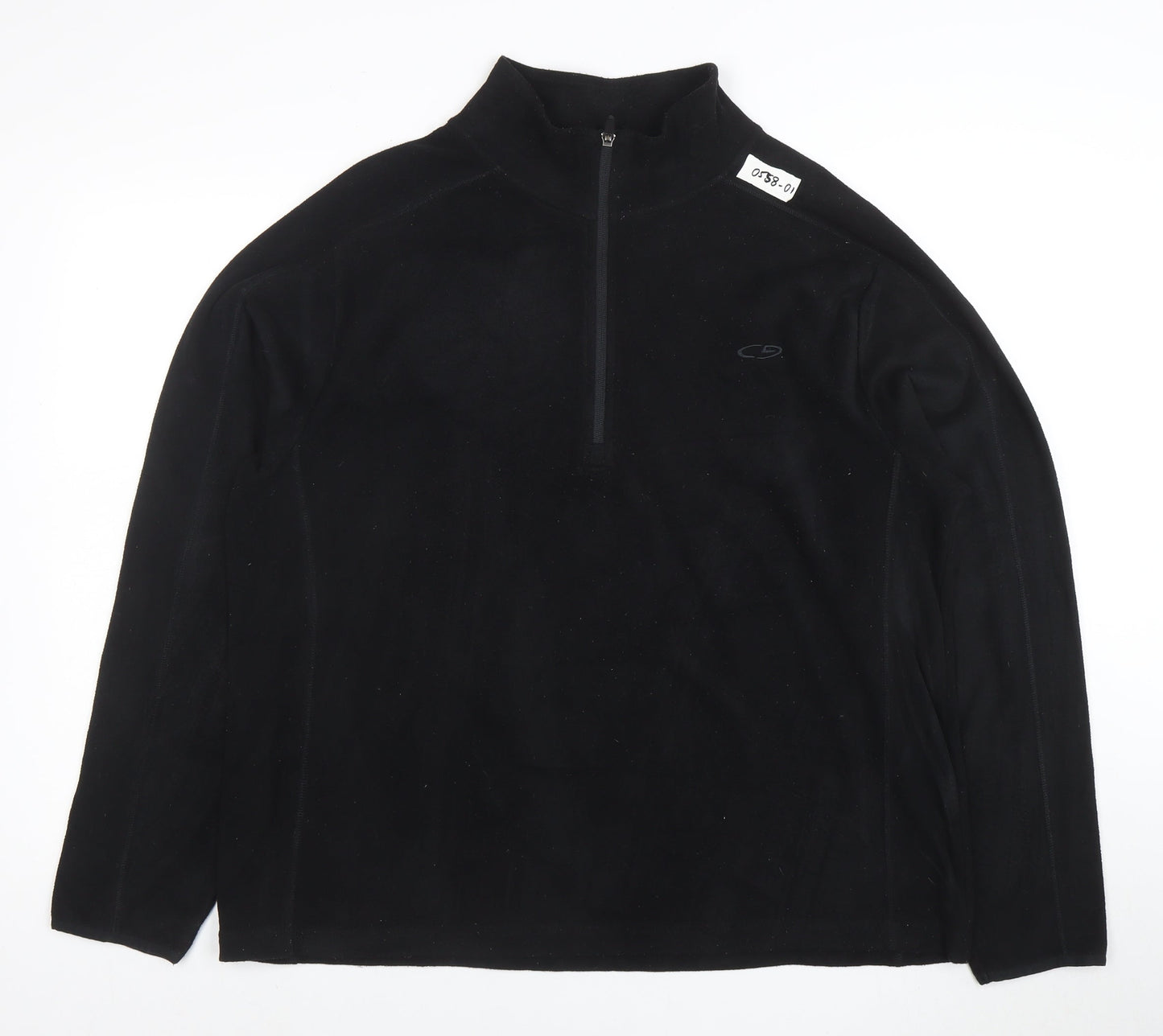 Champion Men’s Black Fleece 1/4 Zip Pullover Sweatshirt Size L