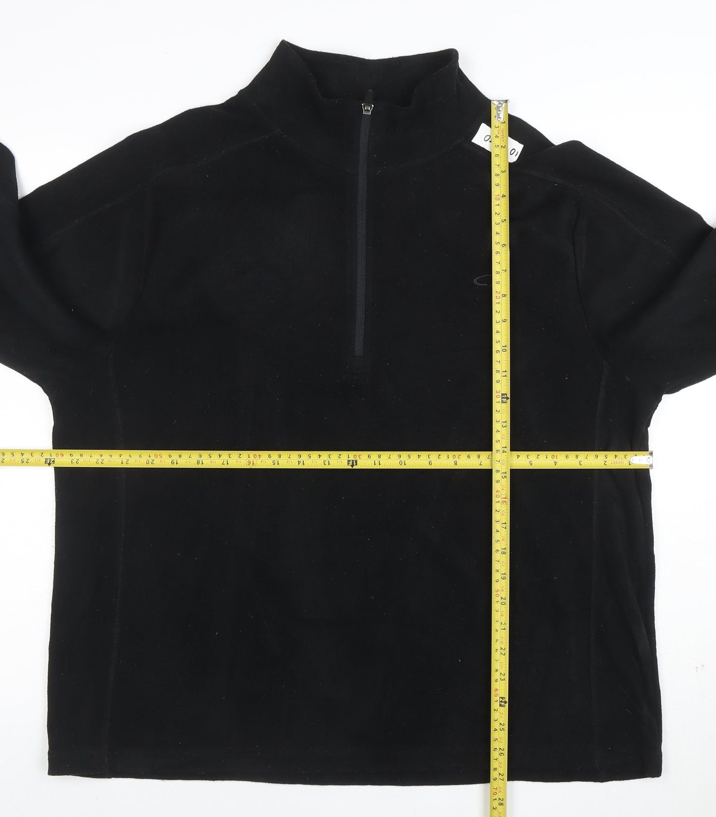 Champion Men’s Black Fleece 1/4 Zip Pullover Sweatshirt Size L