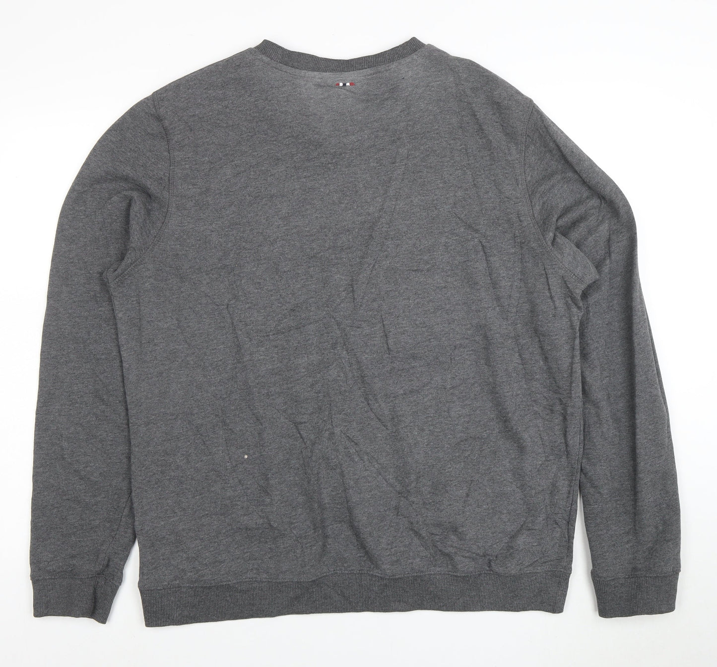 Napapijri Men’s Grey XXL Graphic Logo Crew Neck Sweatshirt