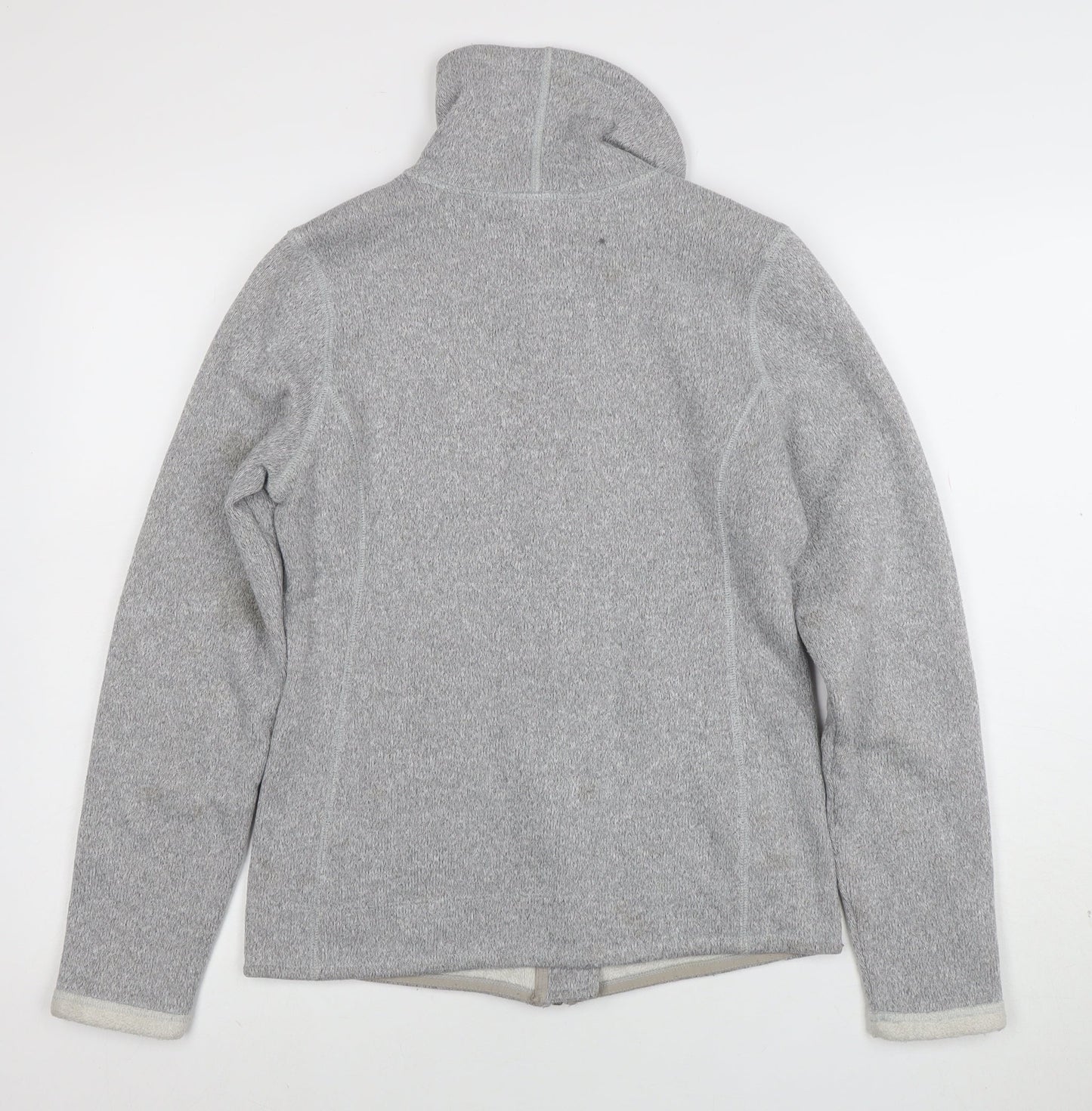 The North Face Women Grey Fleece Jacket Hooded Small