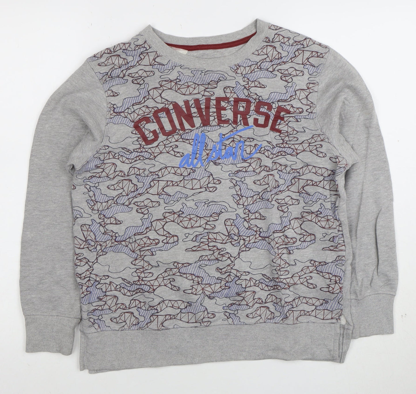 Converse Boys Grey Graphic Pullover Sweatshirt 12-13 Years All Star Logo
