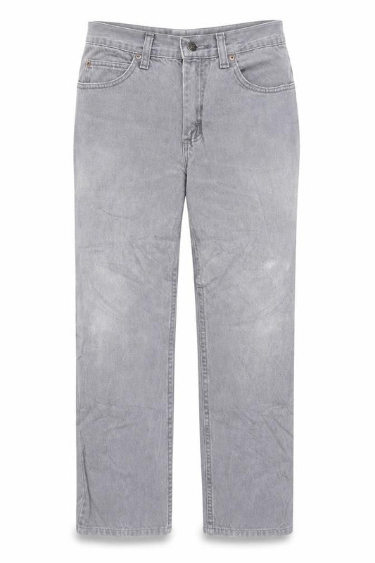Lee Mens Grey Regular Fit Jeans Size 32x30 Straight Denim
