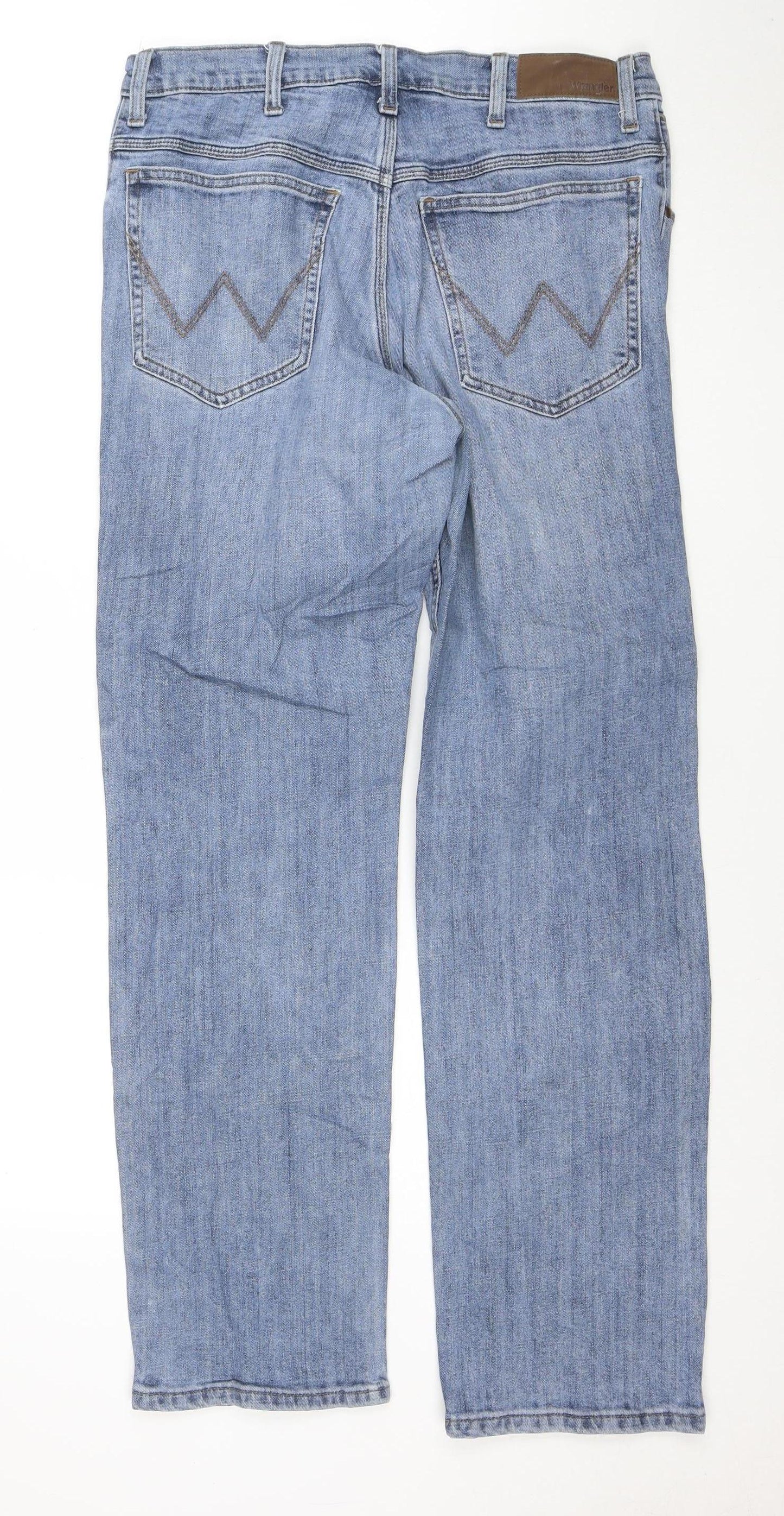 Wrangler Men's Blue Straight Leg Denim Jeans W33 L32