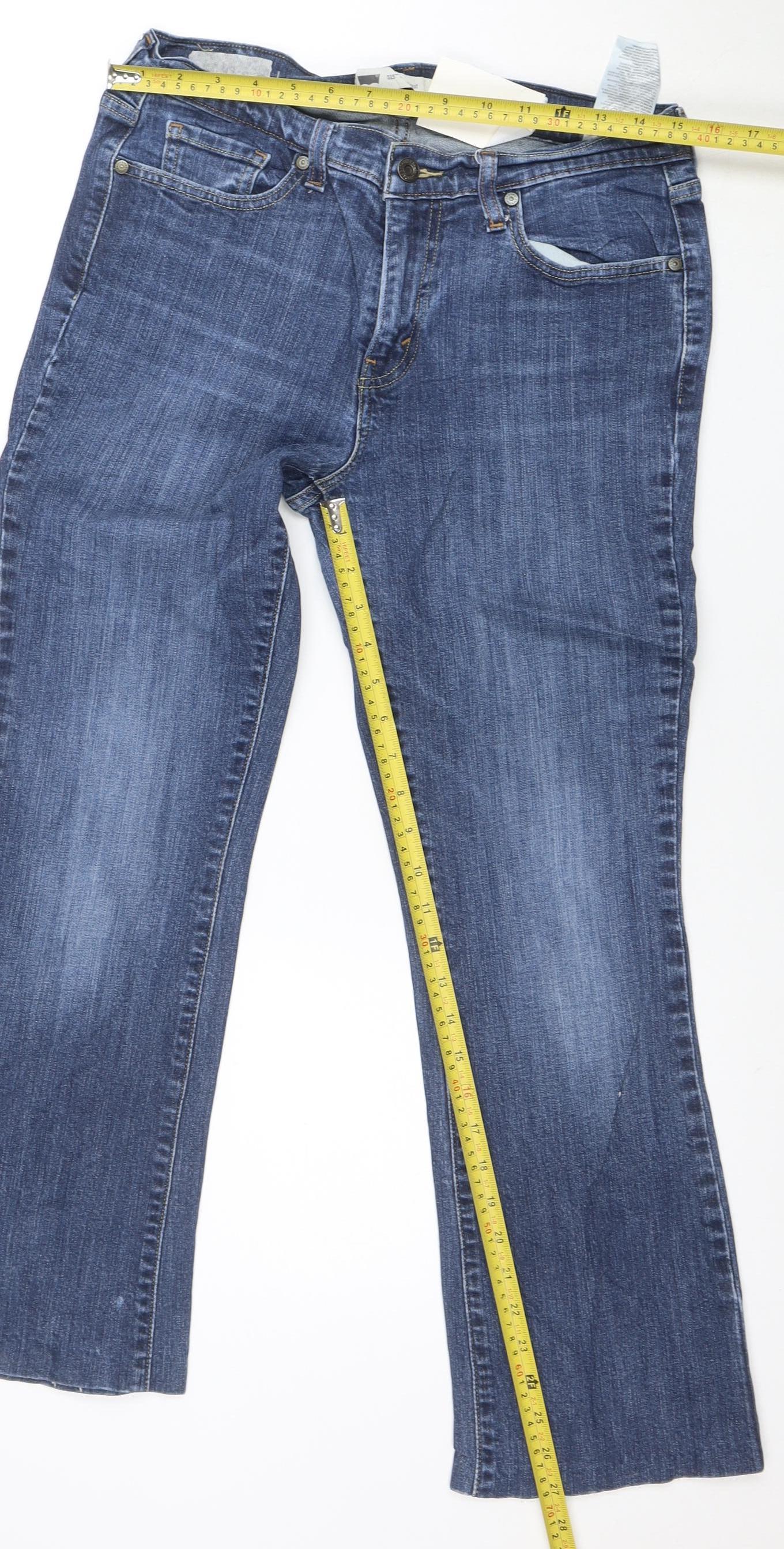 Wrangler Women Blue Straight Leg Denim Jeans Size 10 Cotton Blend