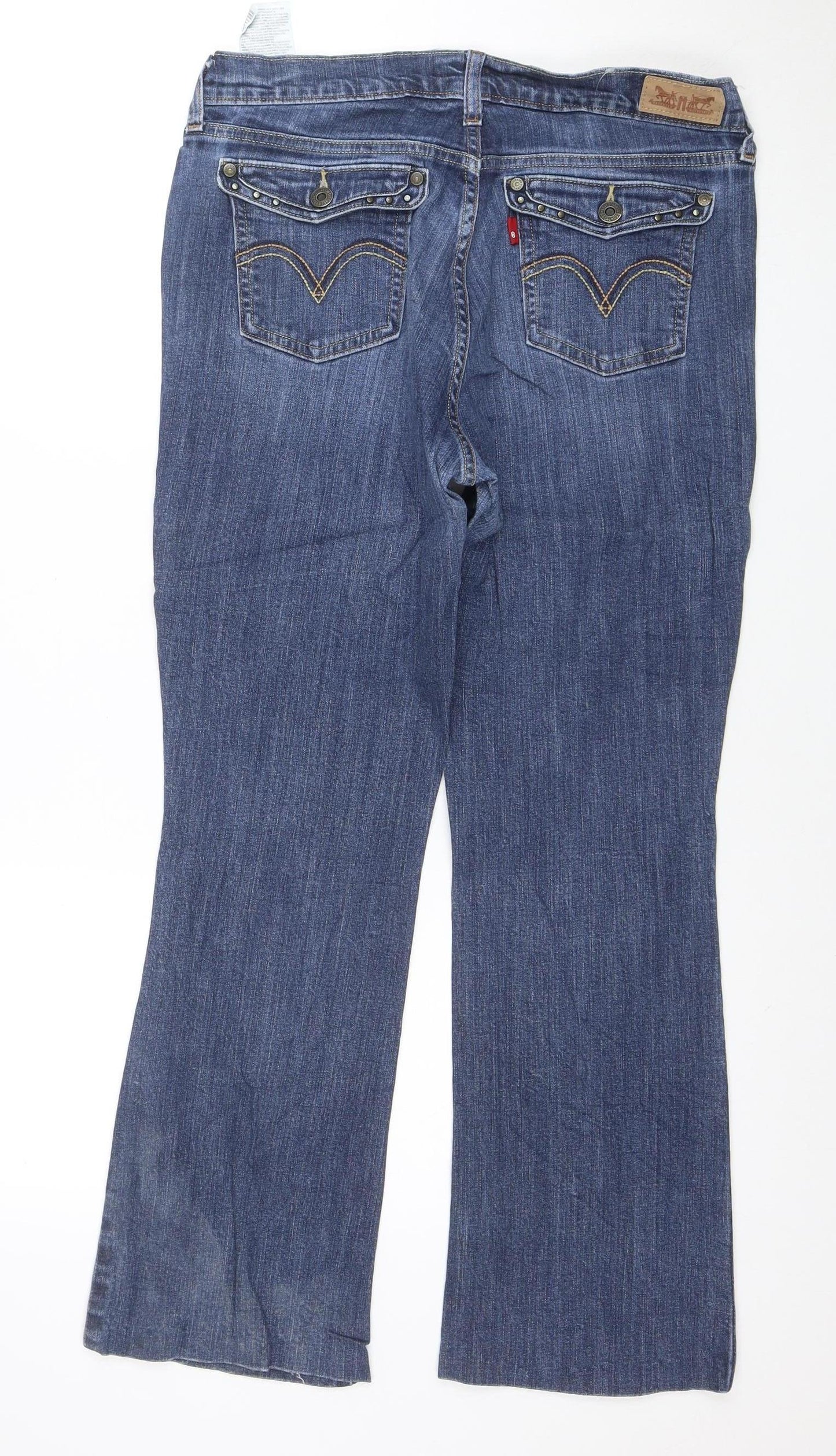 Wrangler Women Blue Straight Leg Denim Jeans Size 10 Cotton Blend