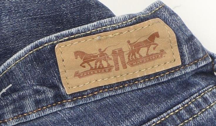 Wrangler Women Blue Straight Leg Denim Jeans Size 10 Cotton Blend