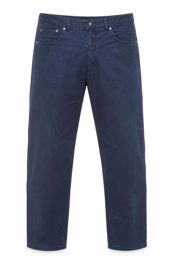 Hugo Boss Men's Blue Cotton Chino Trousers W35 L Regular Fit