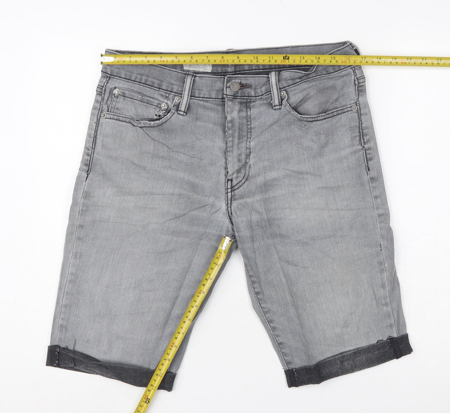 Levi's Men's Grey Denim Regular Fit Chino Shorts W33 L34