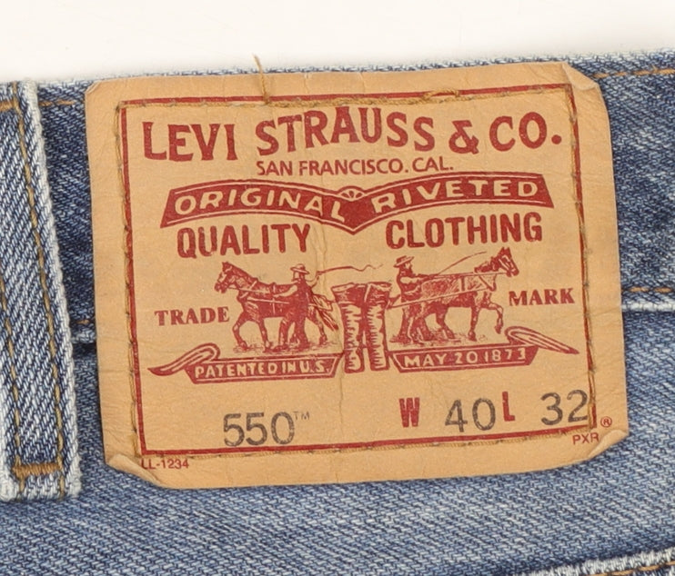 Levi’s Men’s Blue 550 Relaxed Fit Straight Jeans W40 L32