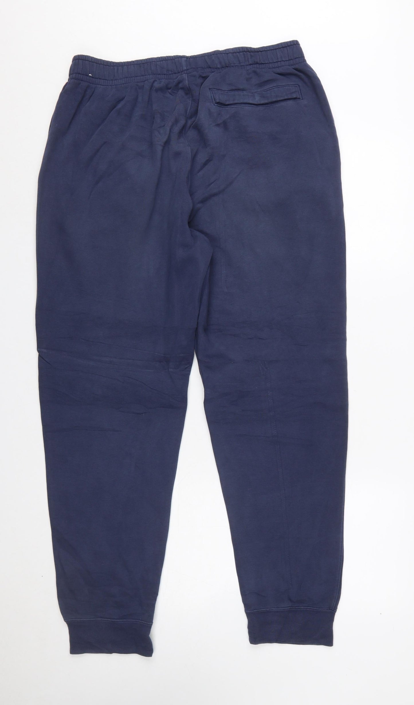 Nike Men's Blue Jogger Trousers L Tall Cotton Blend Casual