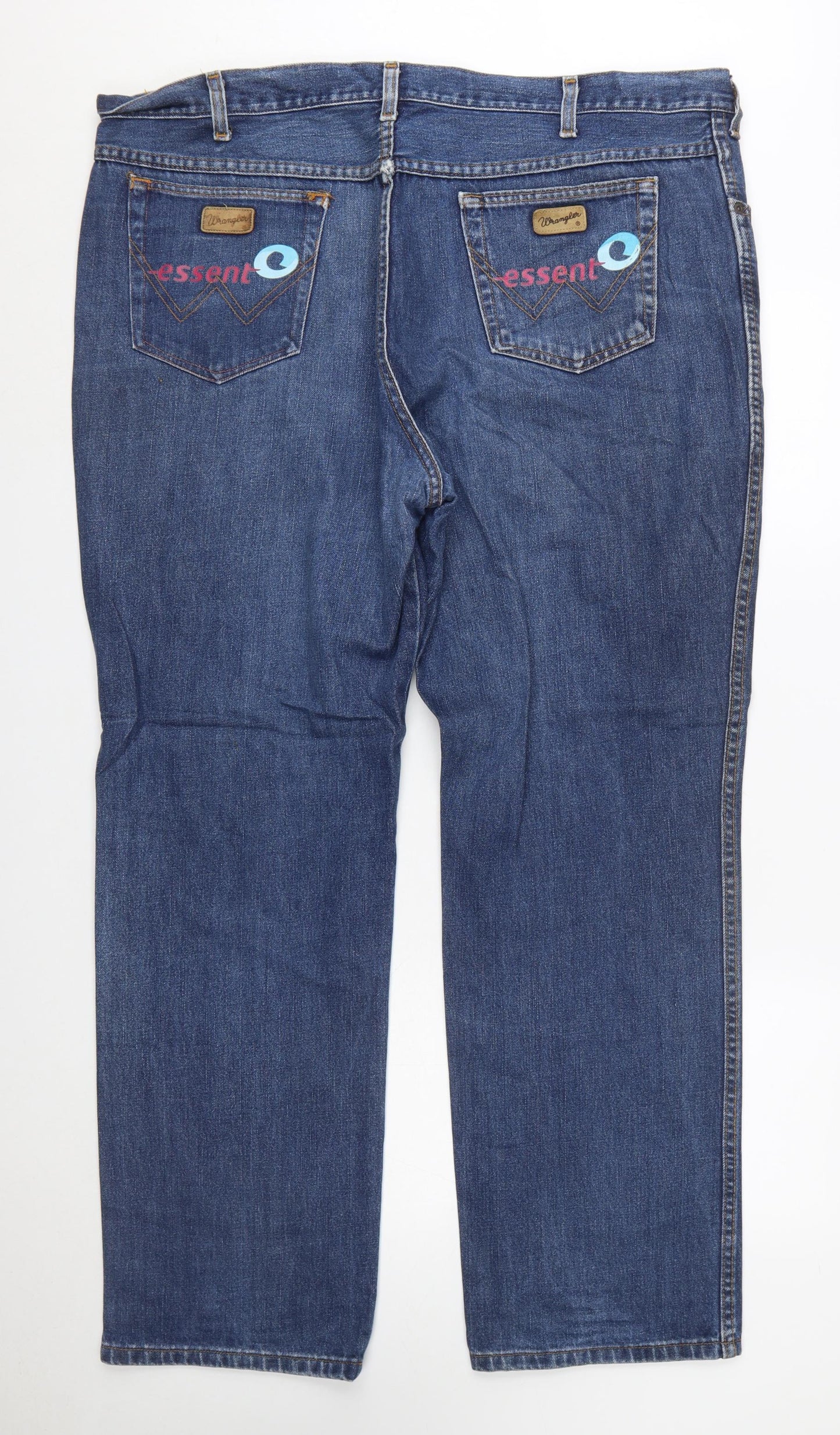 Wrangler Men Blue Texas Straight Denim Jeans W44 L32