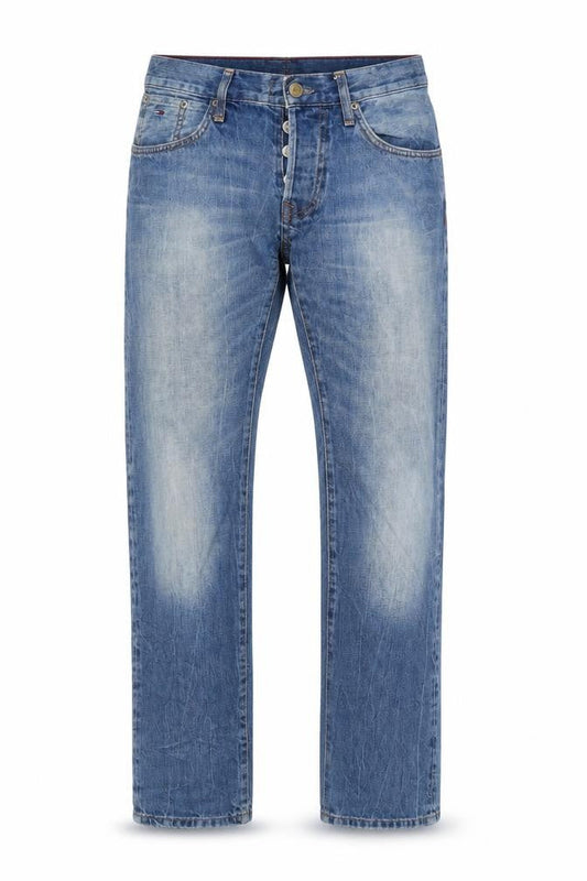 Tommy Hilfiger Men's Blue Straight Fit Denim Jeans 30W 32L