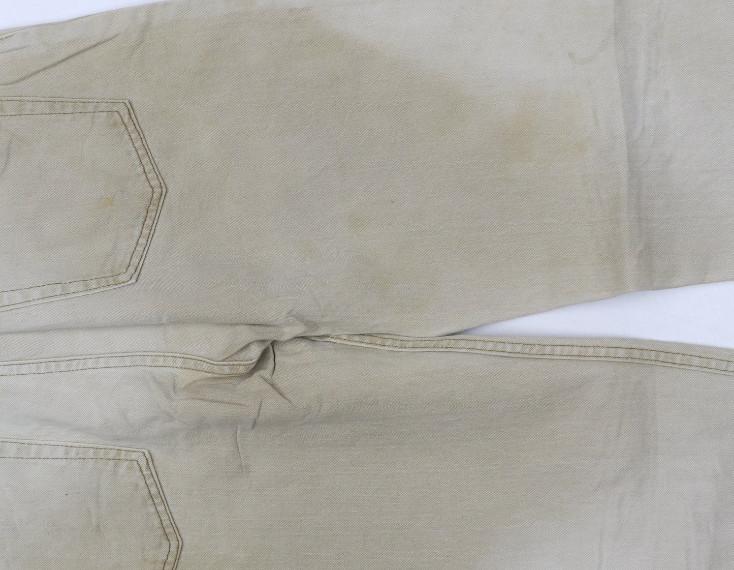 Wrangler Men's Beige Regular Fit Straight Leg Jeans 34x32