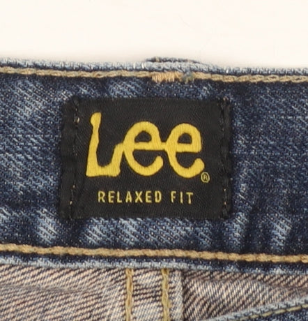 Lee Men's Blue Relaxed Fit Straight Leg Jeans 42x30 Denim