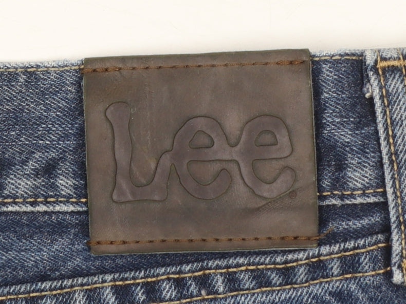 Lee Men's Blue Relaxed Fit Straight Leg Jeans 42x30 Denim