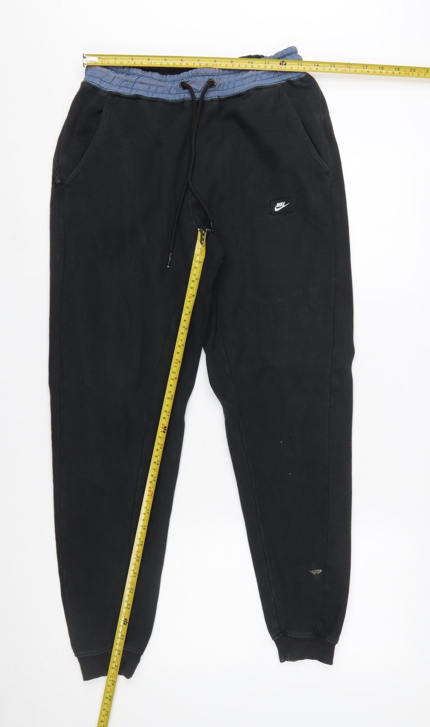 Nike Men's Black Jogger Sweatpants S Elastic Waist Fleece