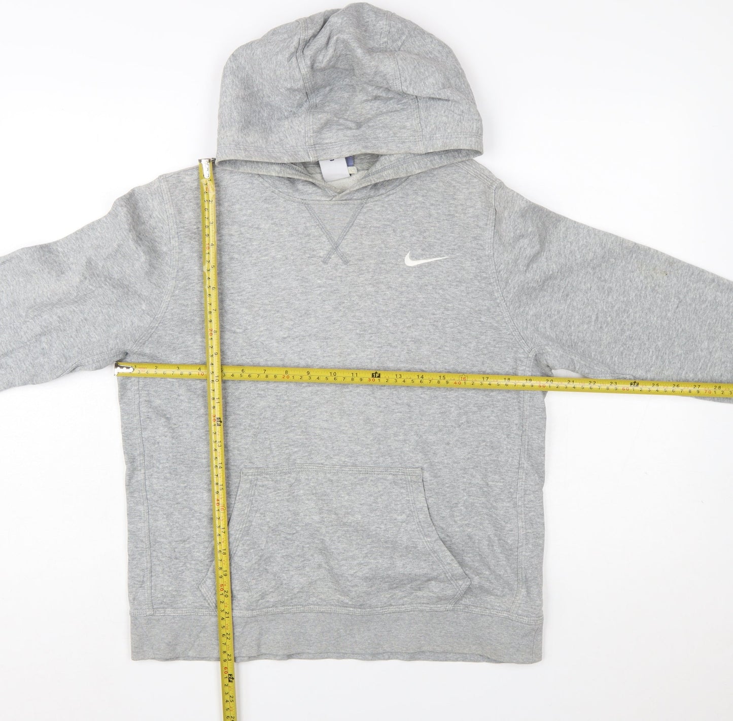 Nike Boys Grey Pullover Hoodie XL 13-15 Years Cotton Blend Casual
