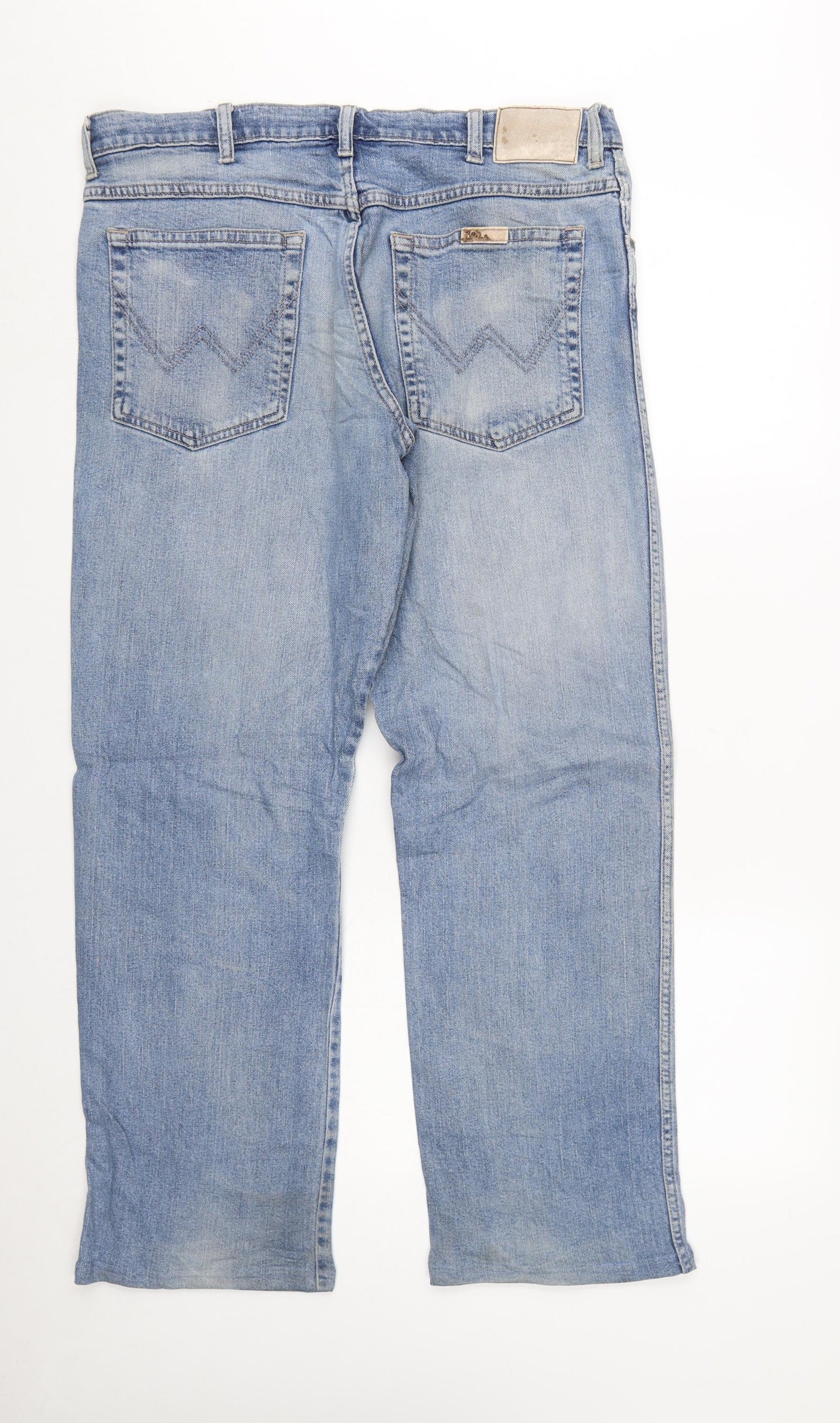Wrangler Mens Blue Regular Fit Straight Denim Jeans W36 L32